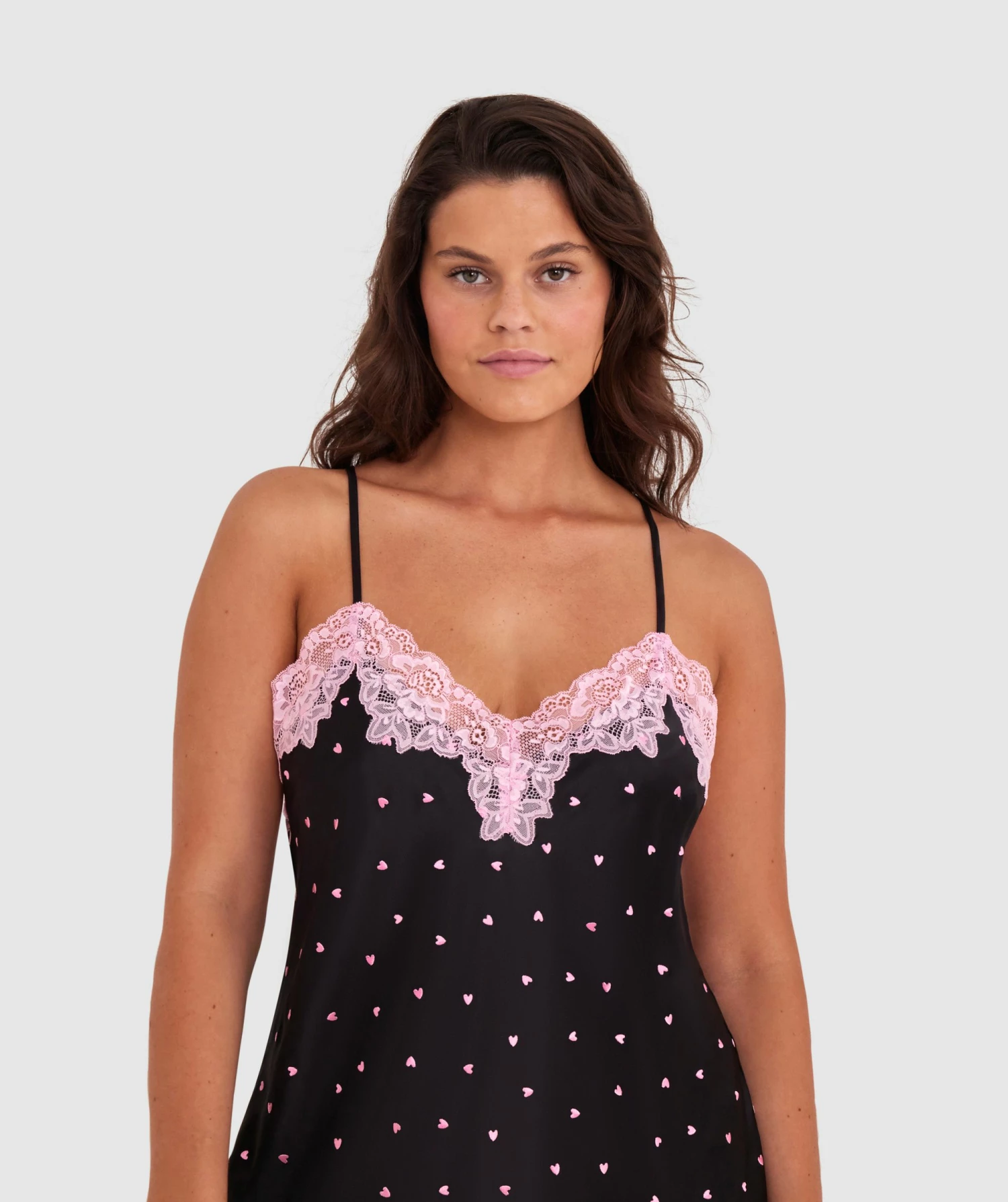 Angelica Hearts Short Slip - Black 4 Angelica Hearts Short Slip - Black - Image 2