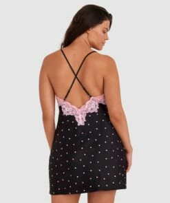 Angelica Hearts Short Slip - Black 11 Angelica Hearts Short Slip - Black -BRAS N THINGS Sales angelica hearts short slip black 01490001 3