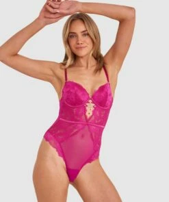Annalise Push Up Bodysuit - Rose