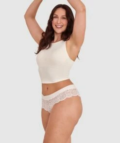Audrey Brazilian Knicker - Ivory -BRAS N THINGS Sales audrey brazilian knicker ivory 01452504 2