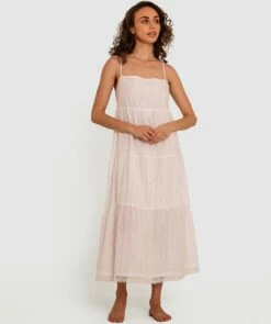 Aurelia Tiered Midi Slip - White 11 Aurelia Tiered Midi Slip - White -BRAS N THINGS Sales aurelia tiered midi slip white 01367101