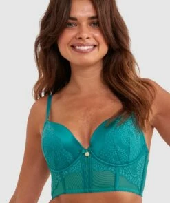 Aversa Push Up Bra - Dark Green