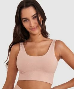 Base Layers Long Line Crop - Nude