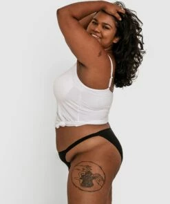 Basics Modal Blend High Leg Tanga Bikini - Black 9 Basics Modal Blend High Leg Tanga Bikini - Black -BRAS N THINGS Sales basics modal blend high leg tanga bikini black 01414401 4