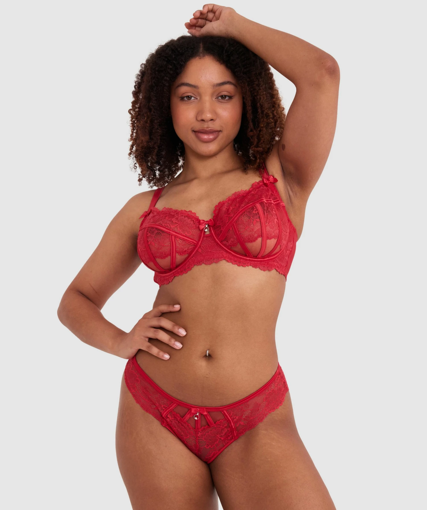 Bethany Full Cup Underwire Bra - Red 5 Bethany Full Cup Underwire Bra - Red - Image 3