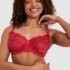 Bethany Full Cup Underwire Bra - Red 2 Bethany Full Cup Underwire Bra - Red -BRAS N THINGS Sales bethany full cup underwire bra red 01382804 14