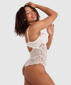 Bethany Underwire Bodysuit - Ivory -BRAS N THINGS Sales bethany underwire bodysuit ivory 01373905 7