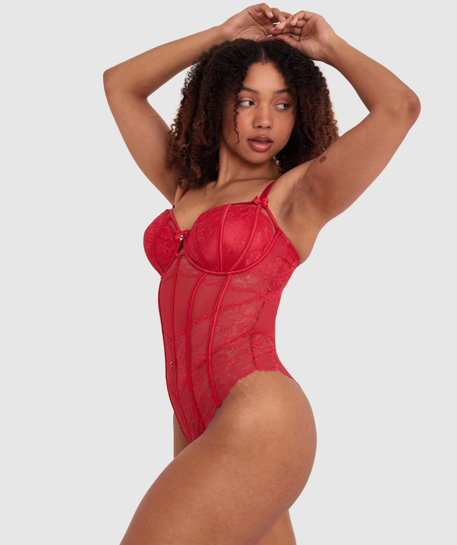 Bethany Underwire Bodysuit - Red 3 Bethany Underwire Bodysuit - Red