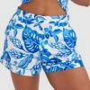 Blue Tropics Short - Cobalt Blue 1 Blue Tropics Short - Cobalt Blue -BRAS N THINGS Sales blue tropics short cobalt blue 01464301 14