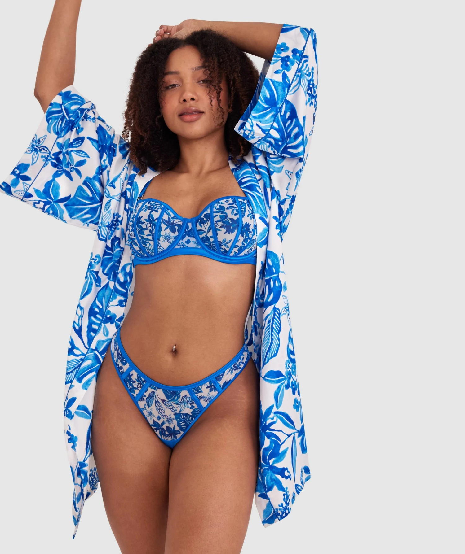 Blue Tropics Short Wrap - Cobalt Blue 3 Blue Tropics Short Wrap - Cobalt Blue