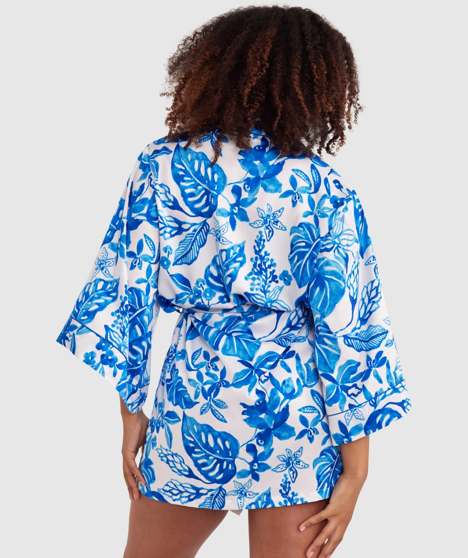 Blue Tropics Short Wrap - Cobalt Blue 6 Blue Tropics Short Wrap - Cobalt Blue - Image 4