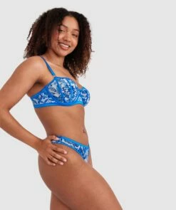 Blue Tropics Underwire Bra - Print Tropical 10 Blue Tropics Underwire Bra - Print Tropical -BRAS N THINGS Sales blue tropics underwire bra print tropical 01476301 22