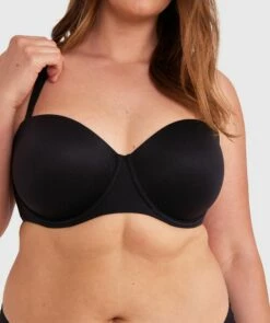 Body Bliss Full Cup Strapless Bra - Black -BRAS N THINGS Sales body bliss full cup strapless bra black 00803801 10