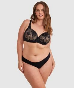 Body Bliss Full Lace Curvy Balconette Bra - Black -BRAS N THINGS Sales body bliss full lace curvy balconette bra black 01116502 5