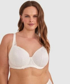Body Bliss Full Lace Curvy Balconette Bra - Ivory -BRAS N THINGS Sales body bliss full lace curvy balconette bra ivory 01116501 1