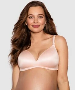 Body Bliss Maternity Wirefree Bra - Blush Pink