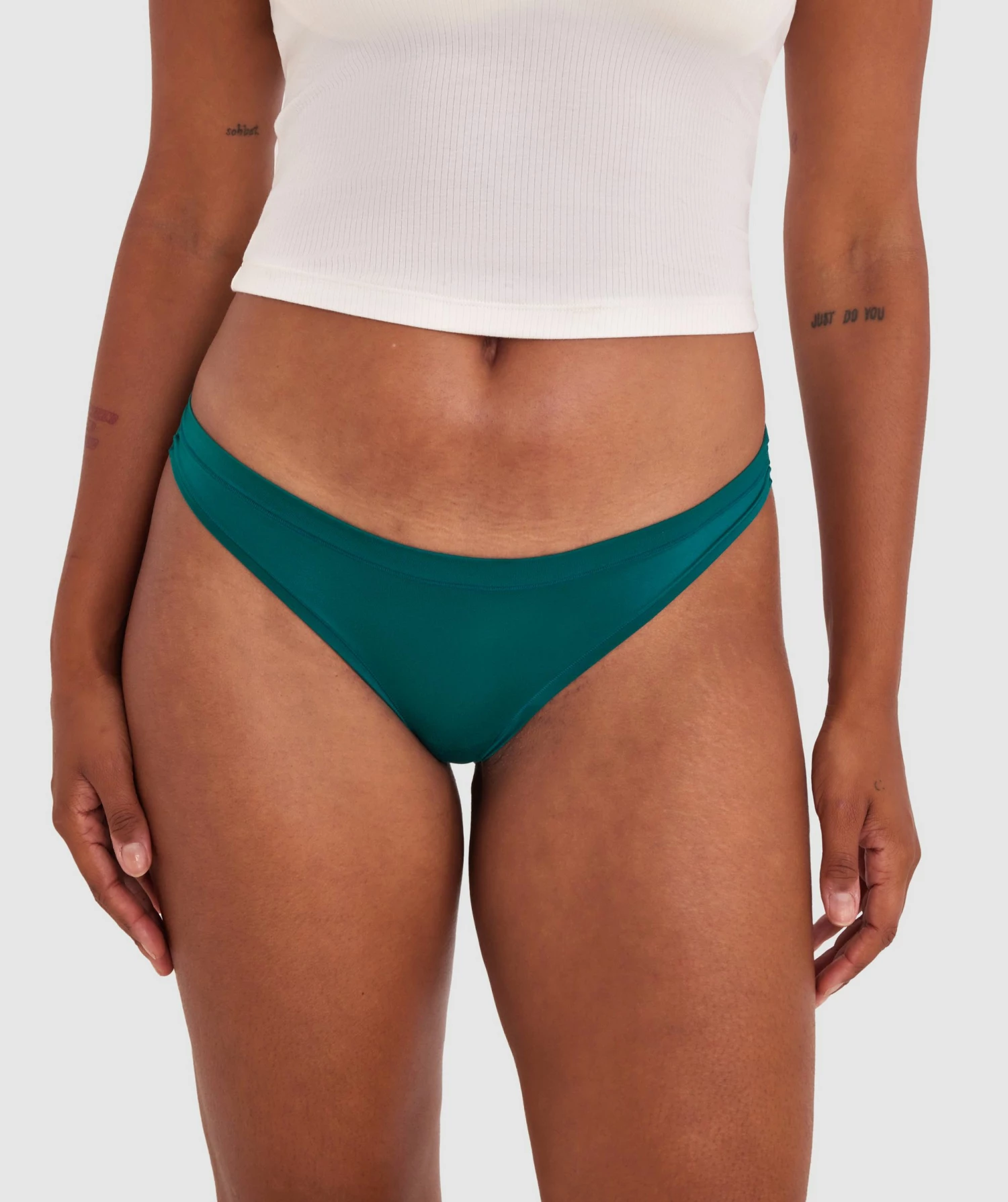 Body Bliss V String Knicker - Dark Green 3 Body Bliss V String Knicker - Dark Green