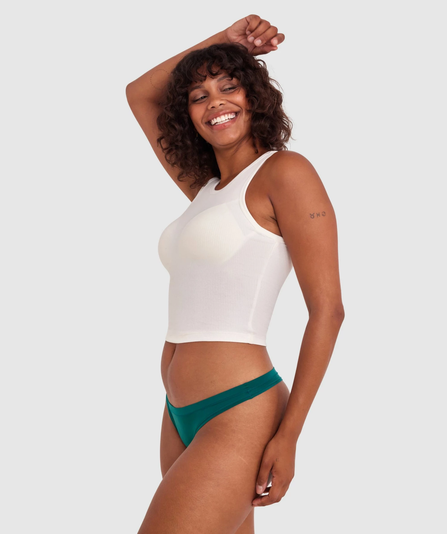 Body Bliss V String Knicker - Dark Green 4 Body Bliss V String Knicker - Dark Green - Image 2