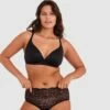 Body Bliss Wirefree Bra With Hook And Eye - Black
