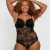 Breeze Contour Plunge Bodysuit - Black -BRAS N THINGS Sales breeze contour plunge bodysuit black 01410401 3