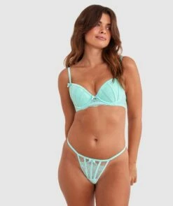 Bryanna Push Up Bra - Light Green 10 Bryanna Push Up Bra - Light Green -BRAS N THINGS Sales bryanna push up bra light green 01443603 7