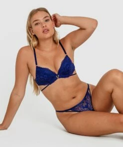 Cassidy Push Up Bra - Navy