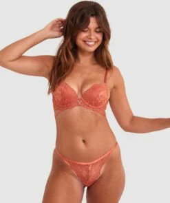 Cassidy Push Up Bra - Rust
