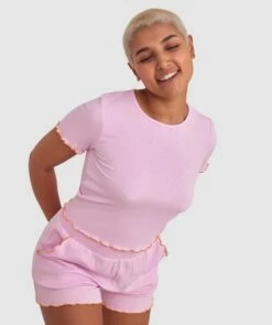 Chelsea Short Sleeve - Pale Pink