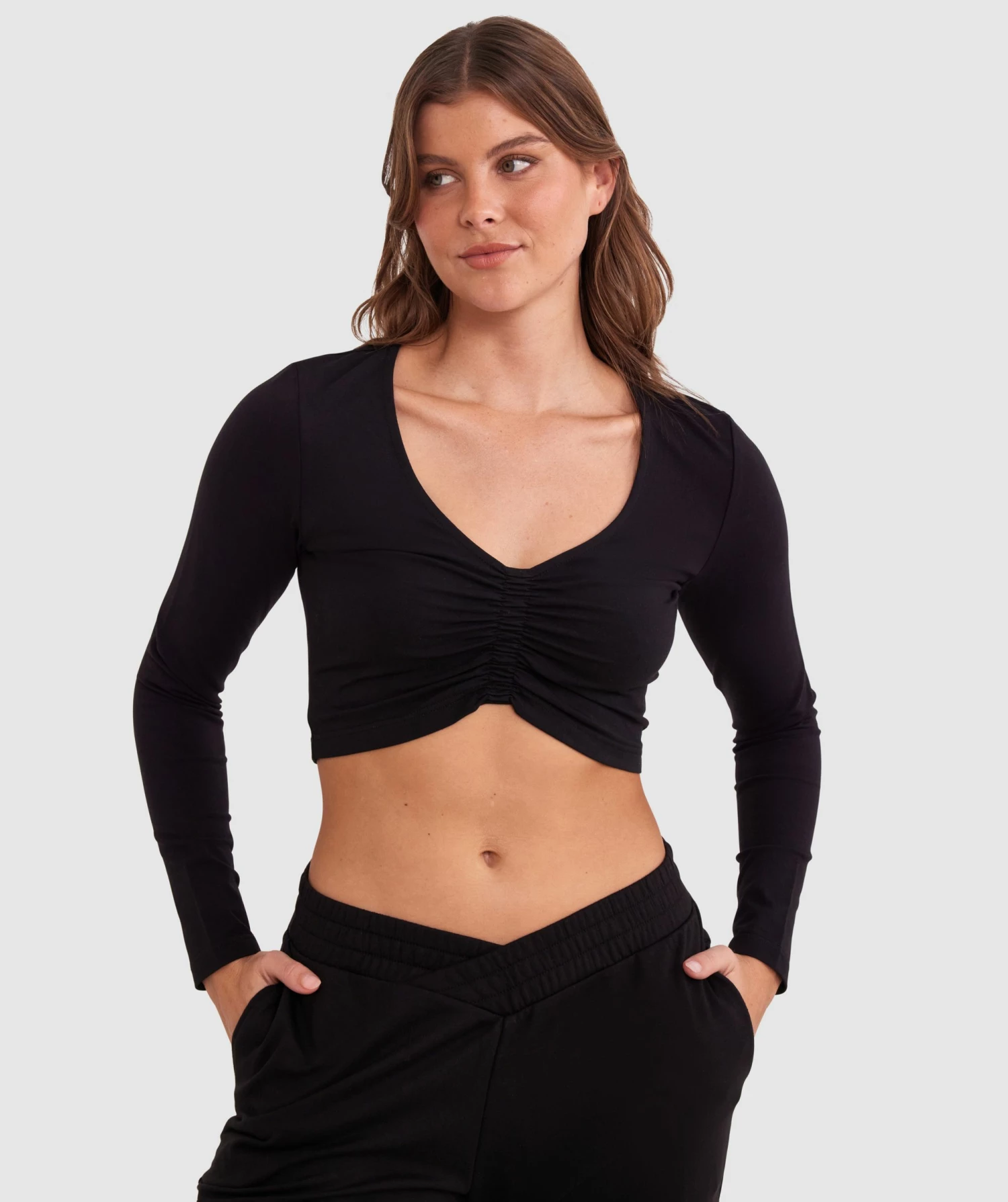 Chill Crop Long Sleeve Shirt - Black 6 Chill Crop Long Sleeve Shirt - Black - Image 4