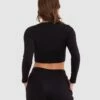 Chill Crop Long Sleeve Shirt - Black 1 Chill Crop Long Sleeve Shirt - Black -BRAS N THINGS Sales chill crop long sleeve shirt black 01440101 8