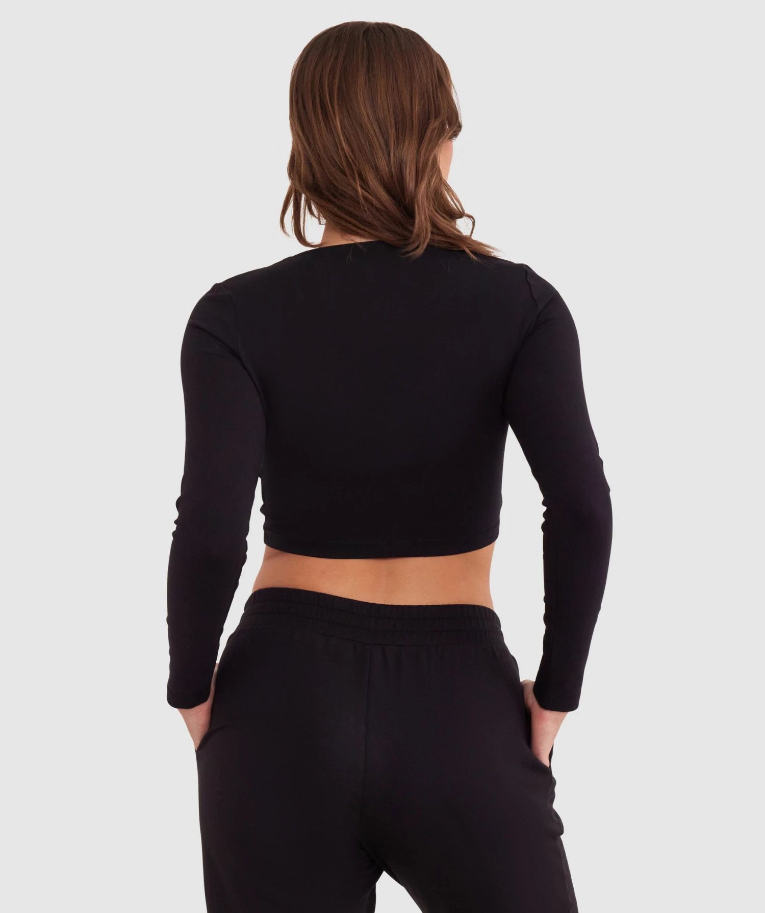 Chill Crop Long Sleeve Shirt - Black 3 Chill Crop Long Sleeve Shirt - Black