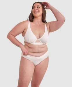 Chill High Leg Brazilian Knicker - Ivory -BRAS N THINGS Sales chill high leg brazilian knicker ivory 01439703