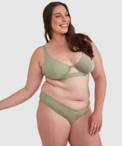 Chill High Leg Brazilian Knicker - Khaki 10 Chill High Leg Brazilian Knicker - Khaki -BRAS N THINGS Sales chill high leg brazilian knicker khaki 01439702