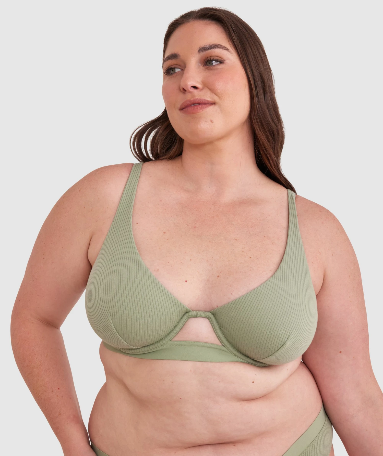Chill Plunge Bra - Khaki 3 Chill Plunge Bra - Khaki