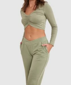 Chill V Front Jogger - Khaki 9 Chill V Front Jogger - Khaki -BRAS N THINGS Sales chill v front jogger khaki 01440002 10
