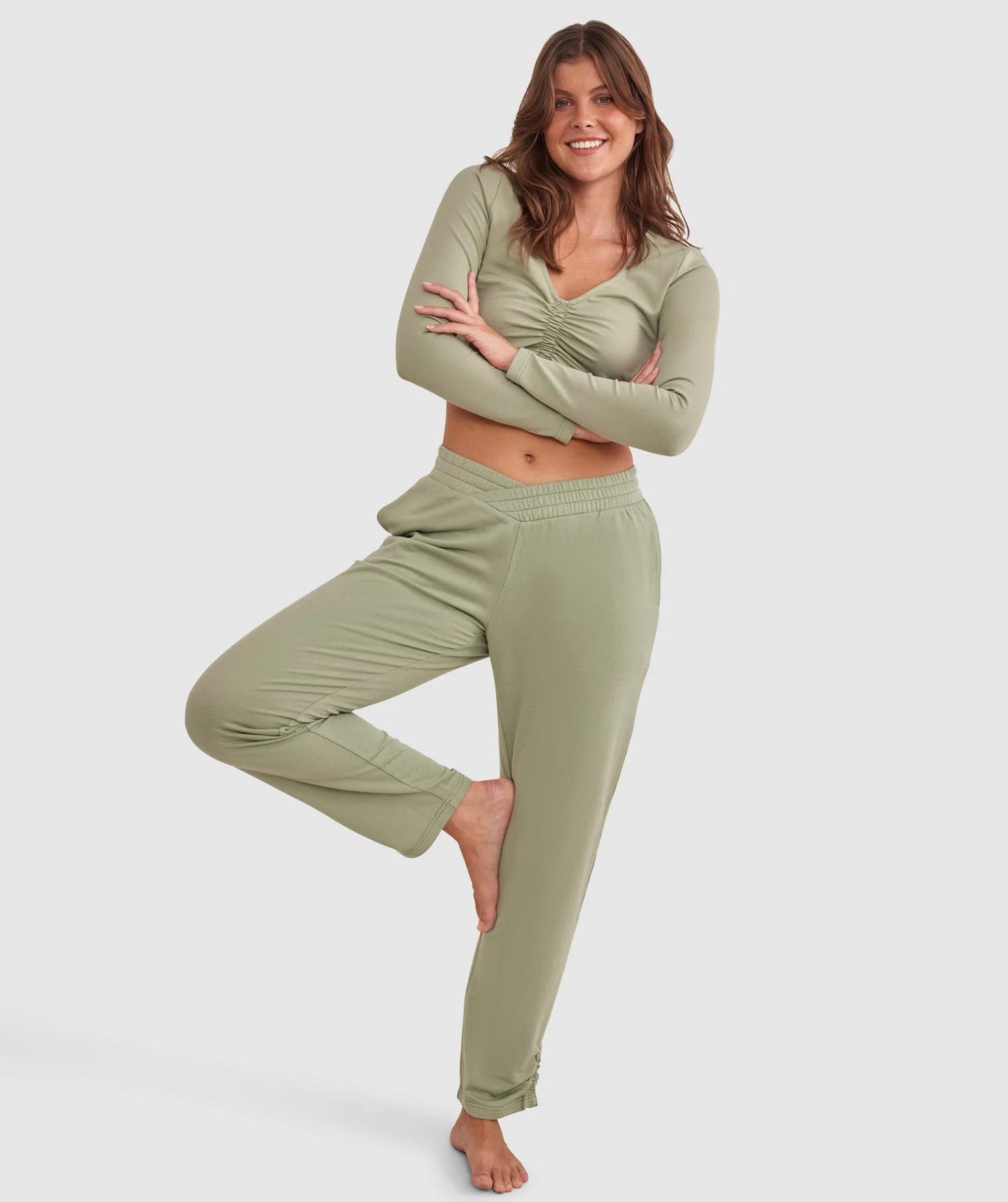 Chill V Front Jogger - Khaki 5 Chill V Front Jogger - Khaki - Image 4