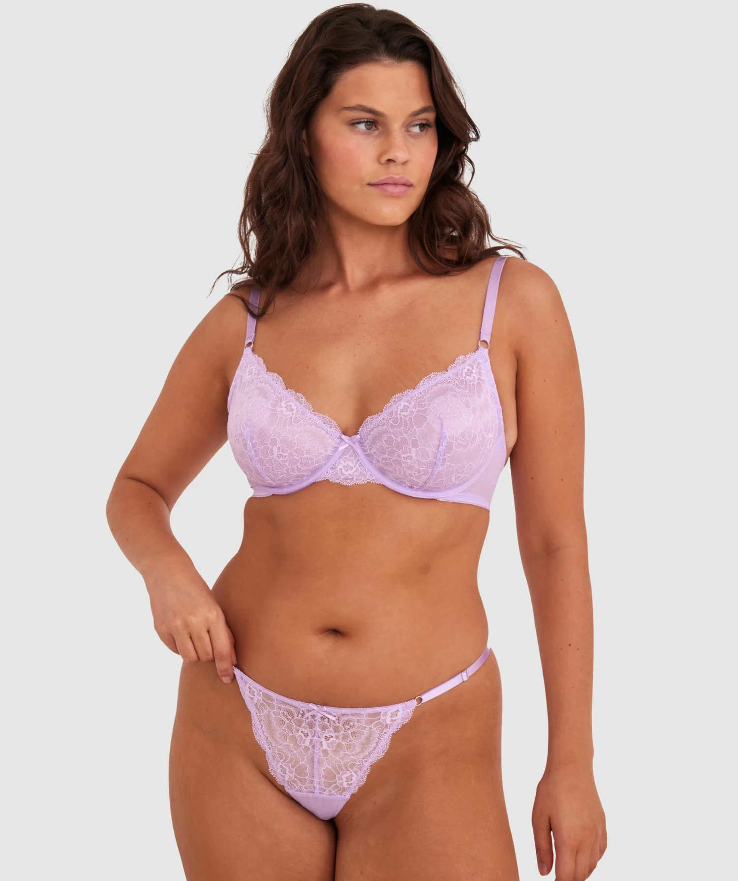 Clara Underwire & Mini V Set - Lilac 5 Clara Underwire & Mini V Set - Lilac - Image 3