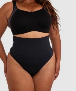 Cooling Seamfree High Waist V-String - Black 8 Cooling Seamfree High Waist V-String - Black -BRAS N THINGS Sales cooling seamfree high waist v string black 00552702 4