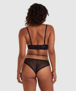 Demi Brazilian Knicker - Black 11 Demi Brazilian Knicker - Black -BRAS N THINGS Sales demi brazilian knicker black 01477501 8