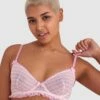 Dorothy Underwire Plunge Bra - Pink Check