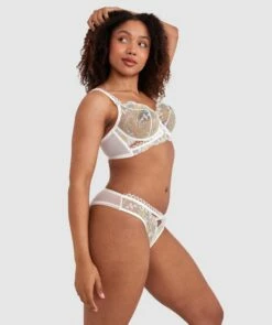 Enchanted A Daisy Summer Brazilian Knicker - Ivory -BRAS N THINGS Sales enchanted a daisy summer brazilian knicker ivory 01450701 7