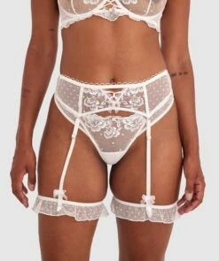 Enchanted Blooms Of Lisse Suspender - Ivory