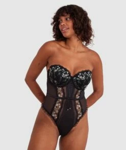 Enchanted Moonlight In Vermont Bodysuit - Black -BRAS N THINGS Sales enchanted moonlight in vermont bodysuit black 01462701 3