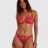 Enchanted Sakura Brazilian Knicker - Red 2 Enchanted Sakura Brazilian Knicker - Red -BRAS N THINGS Sales enchanted sakura brazilian knicker red 01448001 11