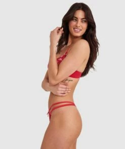 Enchanted Sakura V String - Red -BRAS N THINGS Sales enchanted sakura v string red 01447901 12