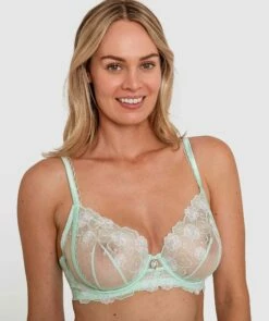 Enchanted Sweet Pea Underwire Bra - Mint Green 9 Enchanted Sweet Pea Underwire Bra - Mint Green -BRAS N THINGS Sales enchanted sweet pea underwire bra mint green 01328002 9