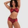 Evie Curvy Underwire Bra - Red -BRAS N THINGS Sales evie curvy underwire bra red 01448801 19