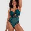 Evie Push Up Bodysuit - Dark Green 2 Evie Push Up Bodysuit - Dark Green -BRAS N THINGS Sales evie push up bodysuit dark green 01449102 14