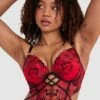 Evie Push Up Bodysuit - Red -BRAS N THINGS Sales evie push up bodysuit red 01449101 17