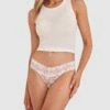 Evie V String Knicker - Ivory